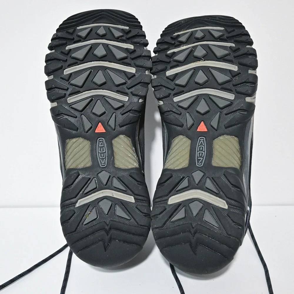 KEEN Targhee Hiking Shoes Mens Waterproof Leather Mesh 10.5 Brown Grey